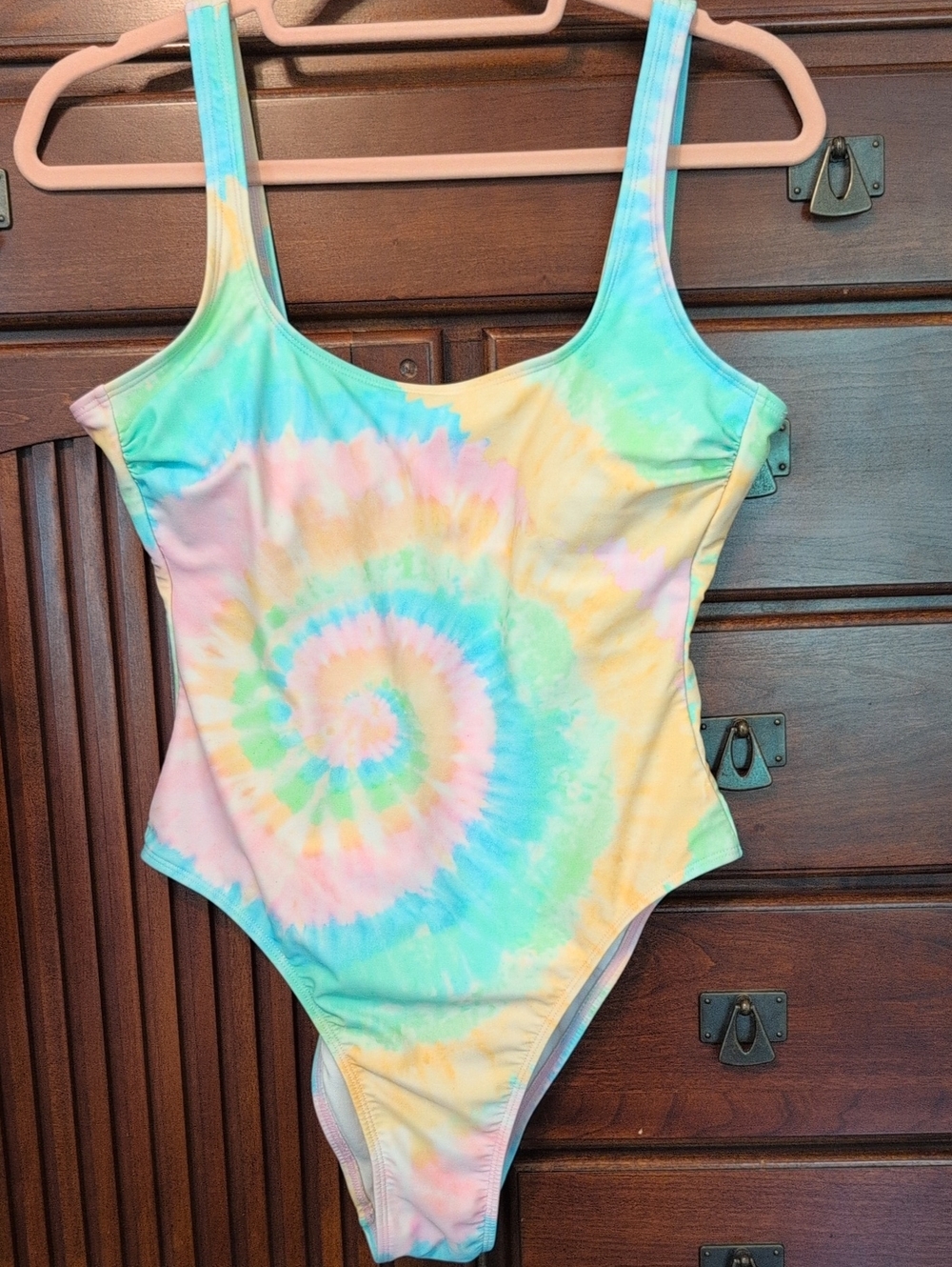 Stoney Clover Lane White Swimsuit with Pastel Trim